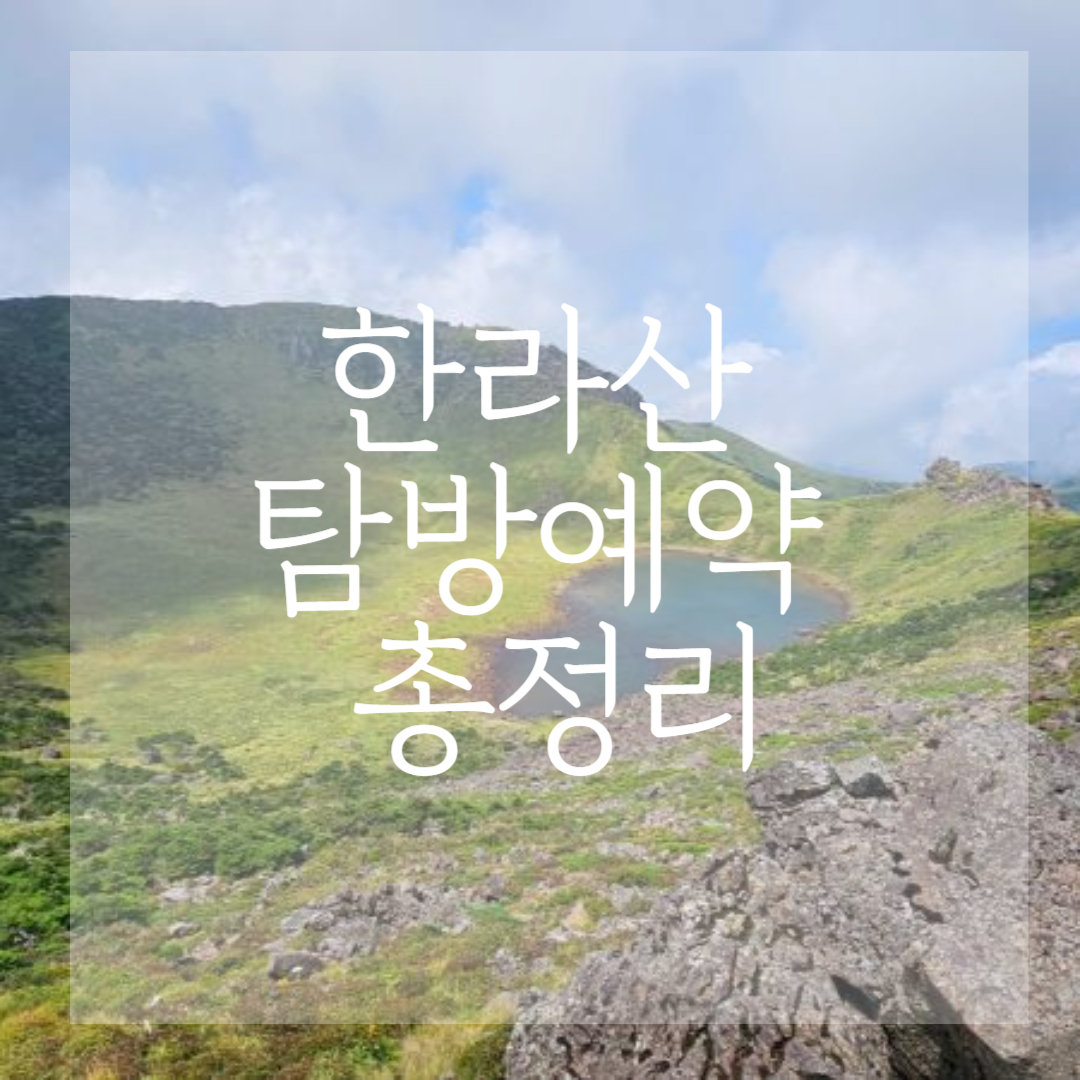한라산 탐방예약 총정리 – 방법 인원 시간